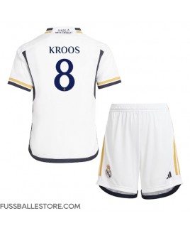 Günstige Real Madrid Toni Kroos #8 Heimtrikotsatz Kinder 2023-24 Kurzarm (+ Kurze Hosen)